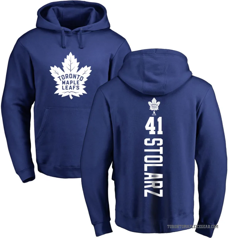 Anthony Stolarz Men's Royal Toronto Maple Leafs Branded Backer Pullover Hoodie