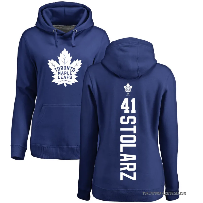 Anthony Stolarz Women's Blue Toronto Maple Leafs Branded Backer Pullover Hoodie