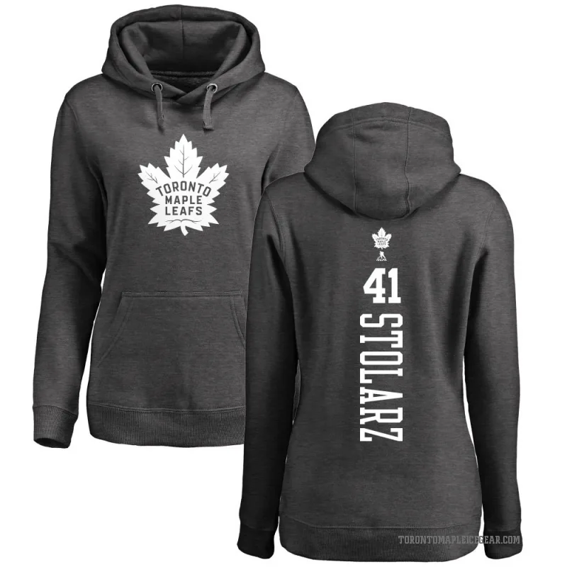 Anthony Stolarz Women's Charcoal Toronto Maple Leafs Branded One Color Backer Pullover Hoodie