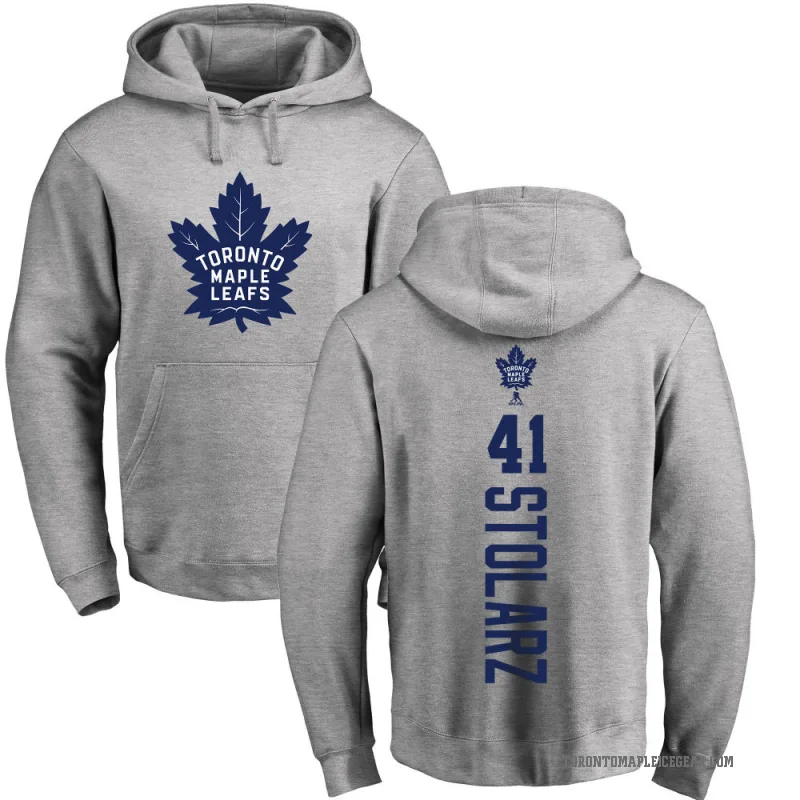 Anthony Stolarz Youth Toronto Maple Leafs Branded Ash Backer Pullover Hoodie