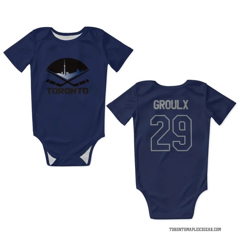 Bo Groulx Blue Toronto Maple Leafs Gray Newborn & Infant Bodysuit