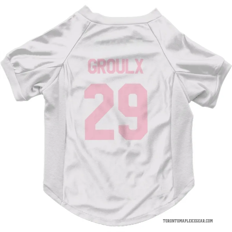 Bo Groulx  White Pink Toronto Maple Leafs  Cat & Dog Pet Jersey