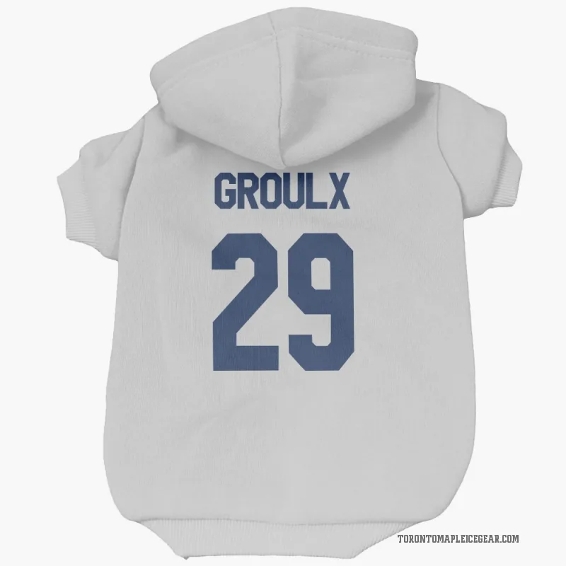 Bo Groulx  White Toronto Maple Leafs  Cat & Dog Pet Hoodie