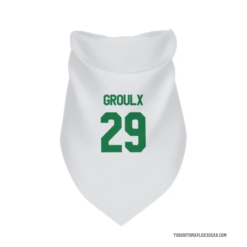 Bo Groulx  White Toronto Maple Leafs  Green Cat & Dog Pet Bandana