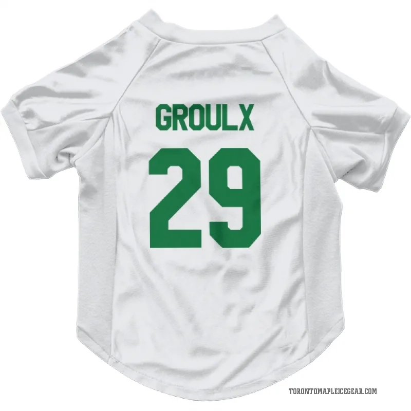 Bo Groulx  White Toronto Maple Leafs  Green Cat & Dog Pet Jersey