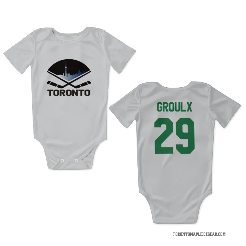 Bo Groulx  White Toronto Maple Leafs  Green Newborn & Infant Bodysuit