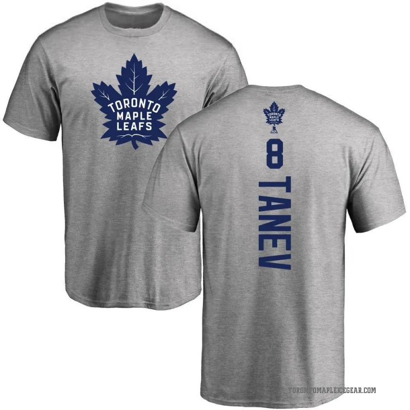 Chris Tanev Men's Ash Toronto Maple Leafs Backer T-Shirt -