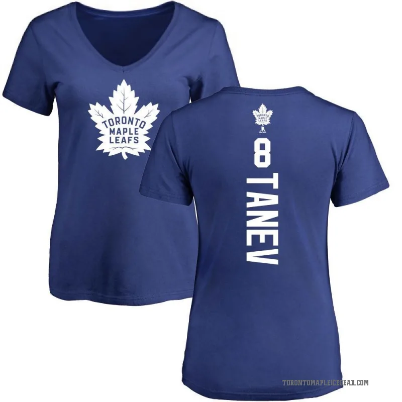 Chris Tanev Women's Blue Toronto Maple Leafs Backer T-Shirt -