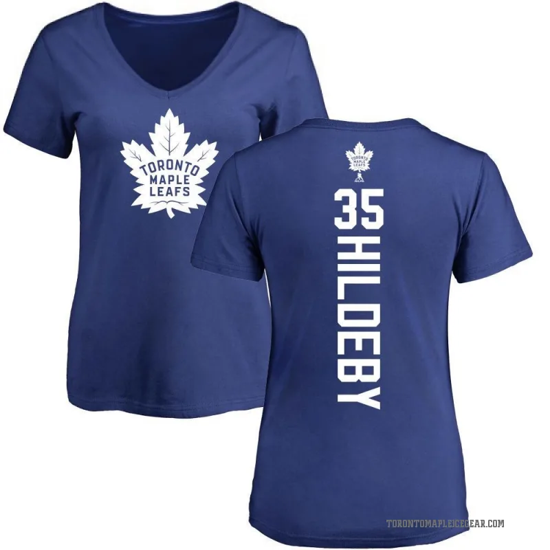 Dennis Hildeby Women's Blue Toronto Maple Leafs Backer T-Shirt -