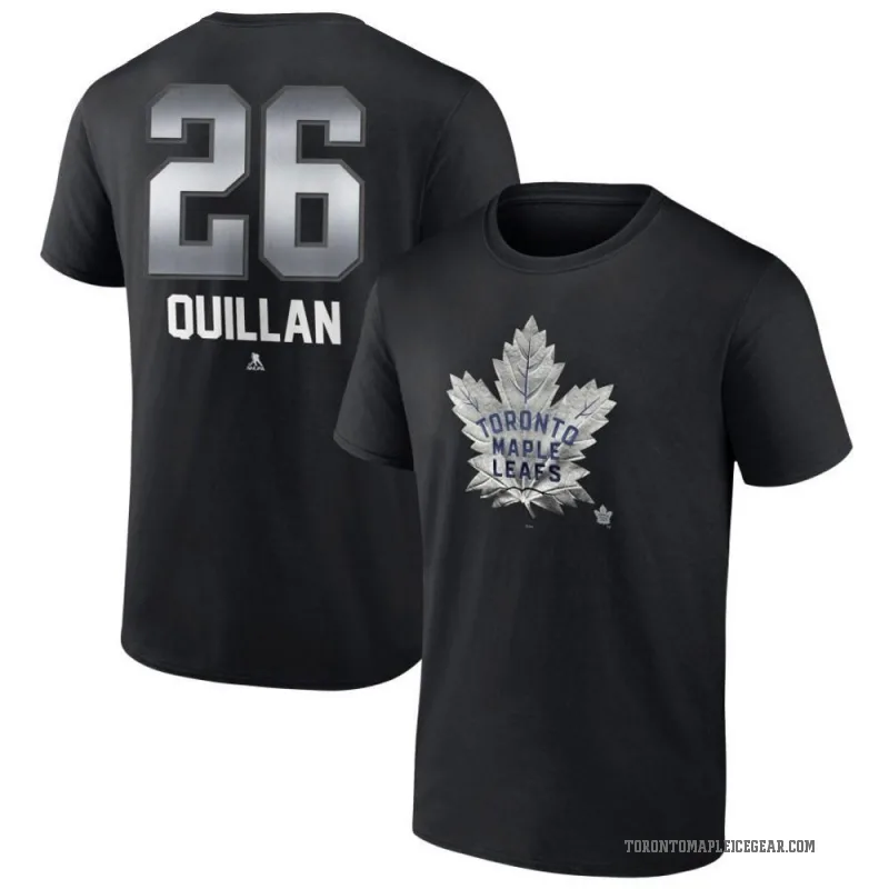 Jacob Quillan Men's Black Toronto Maple Leafs Midnight Mascot Logo T-Shirt