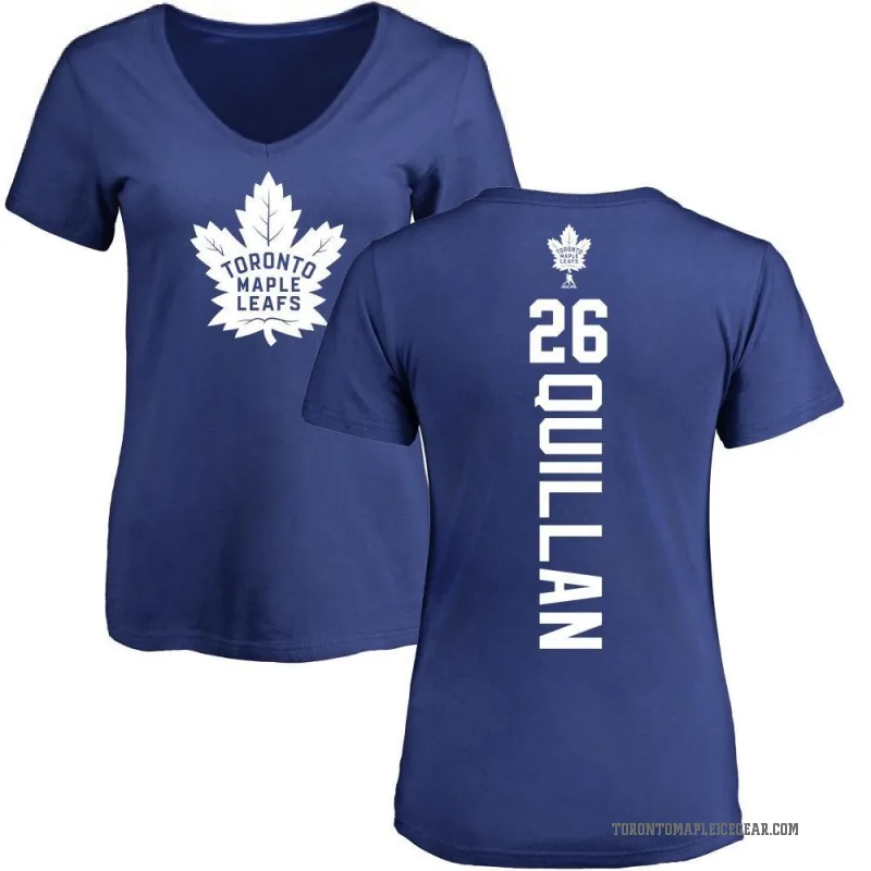 Jacob Quillan Women's Blue Toronto Maple Leafs Backer T-Shirt -