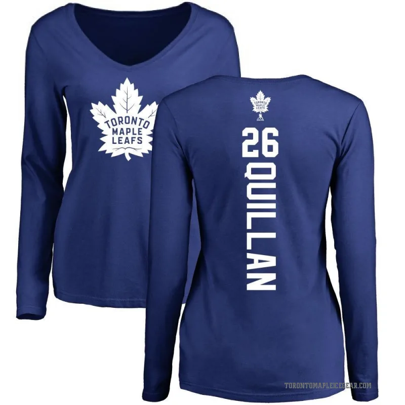 Jacob Quillan Women's Royal Toronto Maple Leafs Backer V-Neck Long-Sleeve T-Shirt -
