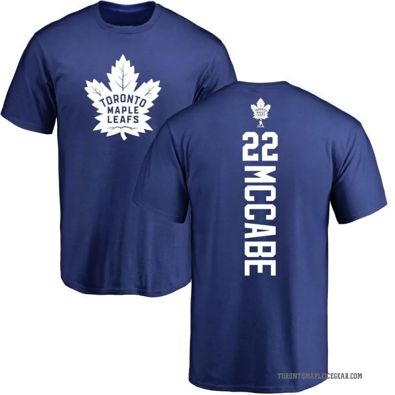 Jake McCabe Men's Royal Toronto Maple Leafs Backer T-Shirt -