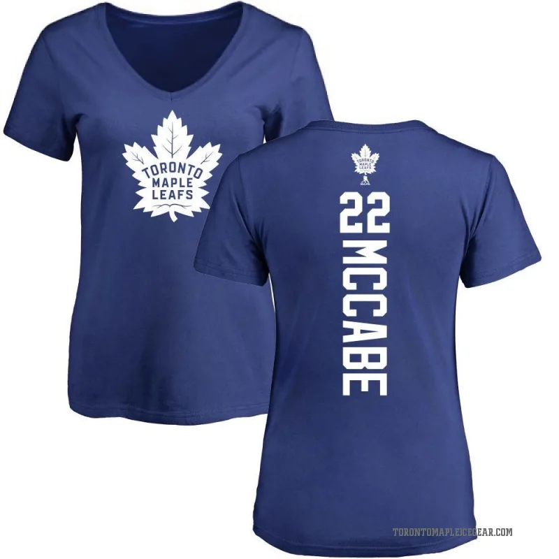 Jake McCabe Women's Blue Toronto Maple Leafs Backer T-Shirt -
