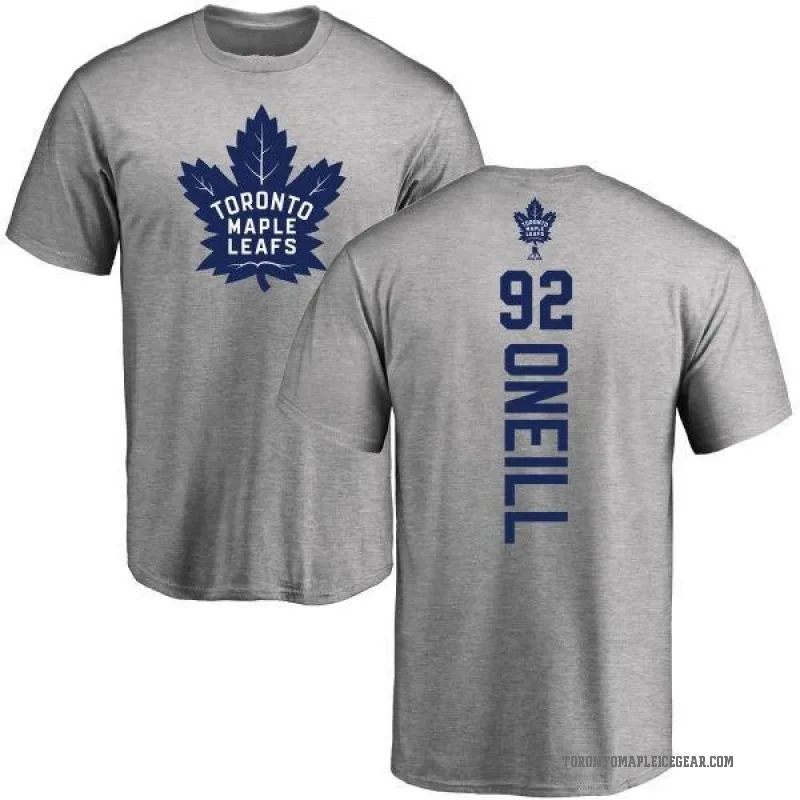 Jeff O'neill Men's Ash Toronto Maple Leafs Backer T-Shirt -