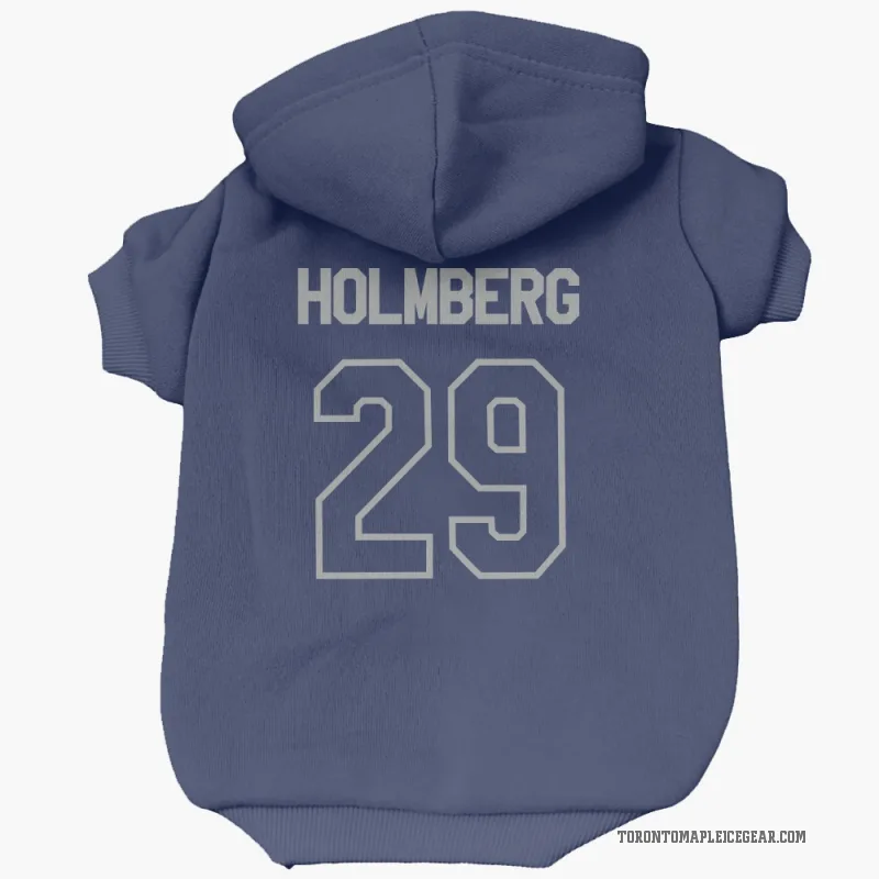 Pontus Holmberg Blue Toronto Maple Leafs Gray Cat & Dog Pet Hoodie