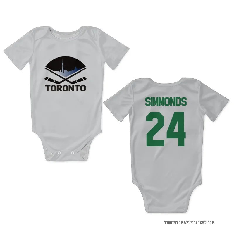 Wayne Simmonds  White Toronto Maple Leafs  Green Newborn & Infant Bodysuit