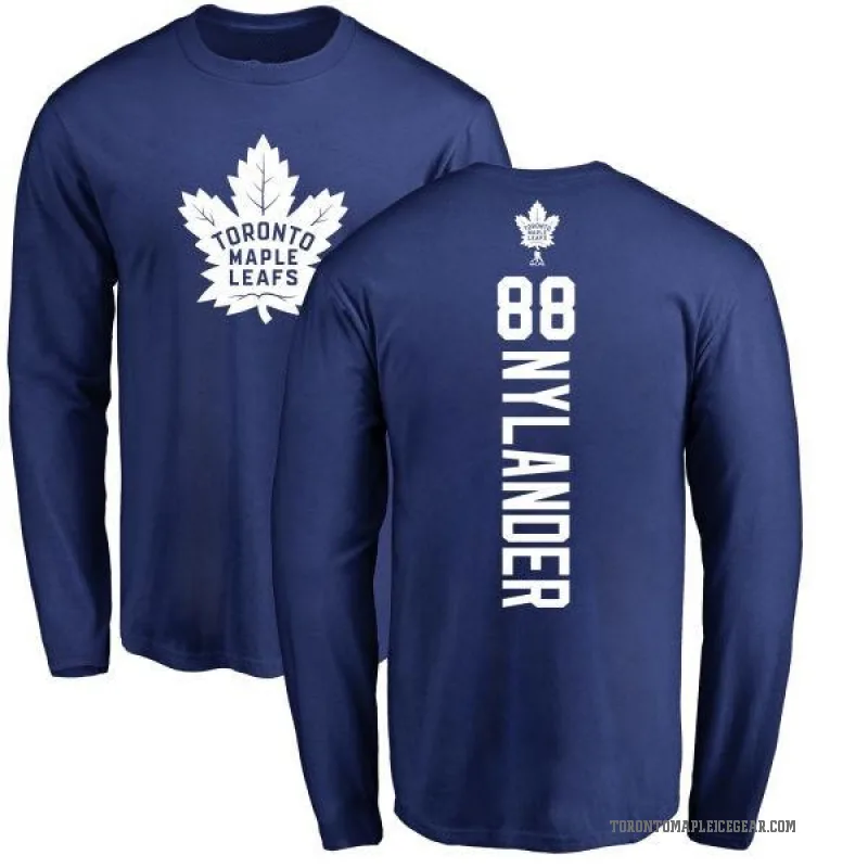 William Nylander Men's Royal Toronto Maple Leafs Backer Long Sleeve T-Shirt -
