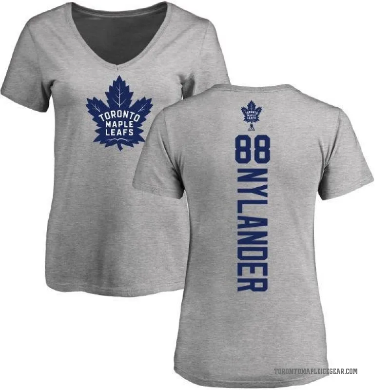 William Nylander Women's Ash Toronto Maple Leafs Backer T-Shirt -