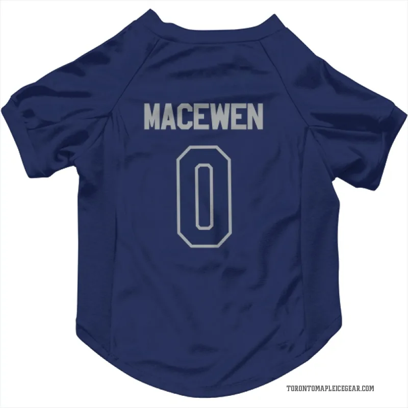 Zack MacEwen Blue Toronto Maple Leafs Gray Cat & Dog Pet Jersey