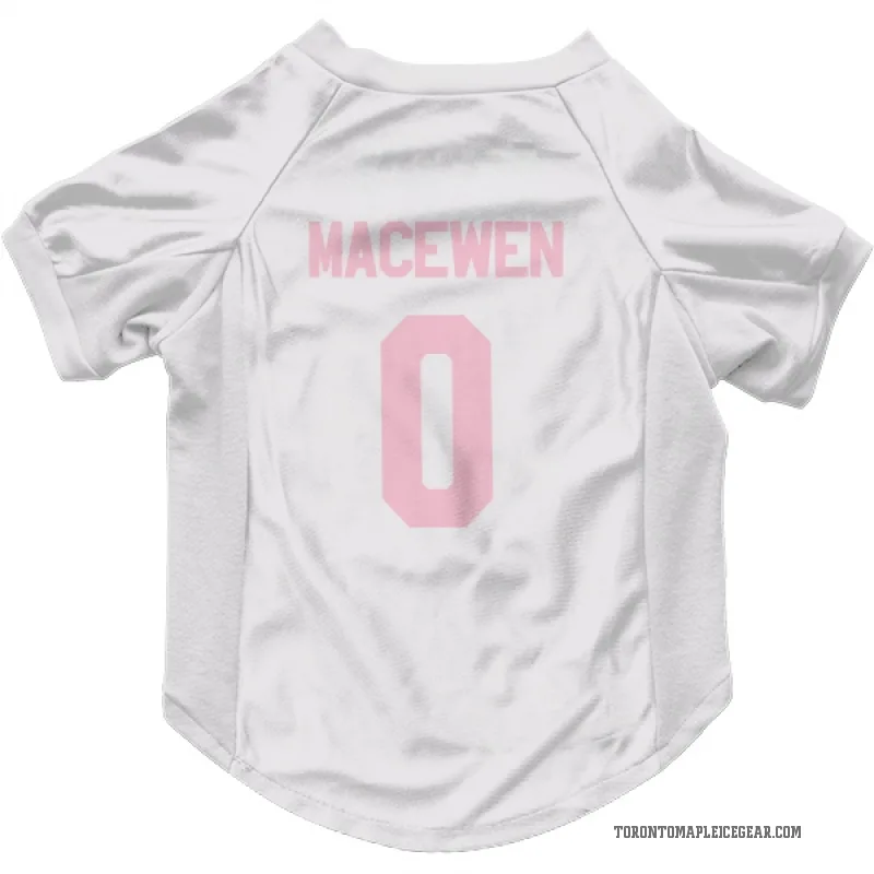 Zack MacEwen  White Pink Toronto Maple Leafs  Cat & Dog Pet Jersey