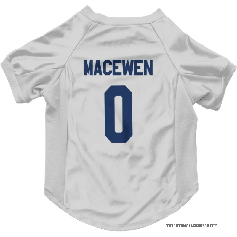 Zack MacEwen  White Toronto Maple Leafs  Cat & Dog Pet Jersey