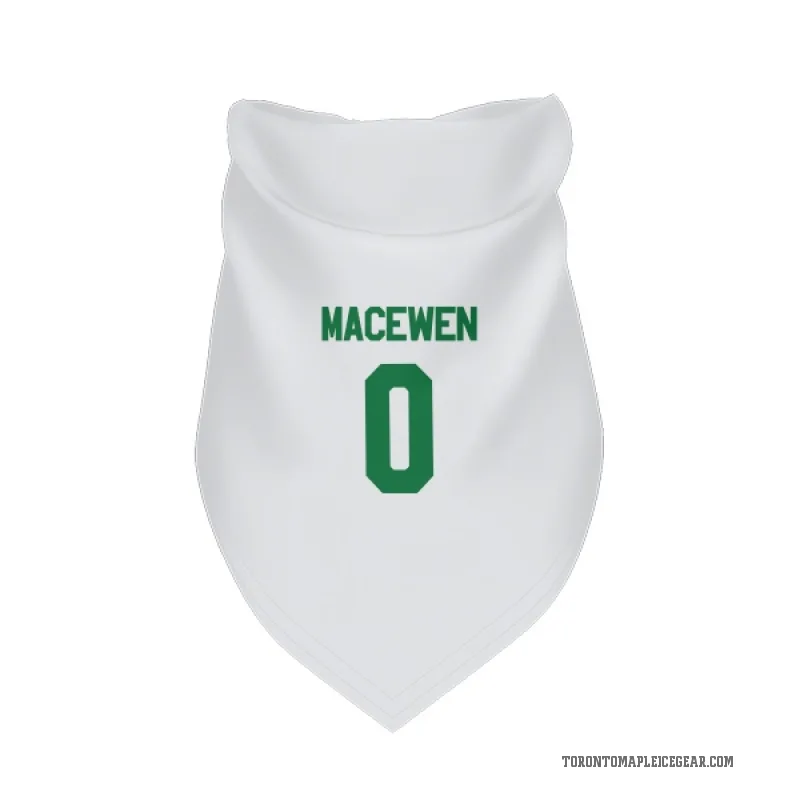 Zack MacEwen  White Toronto Maple Leafs  Green Cat & Dog Pet Bandana