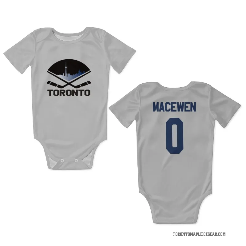 Zack MacEwen  White Toronto Maple Leafs  Newborn & Infant Bodysuit